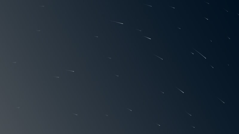 Meteor Shower in Night Sky — Dark Blue