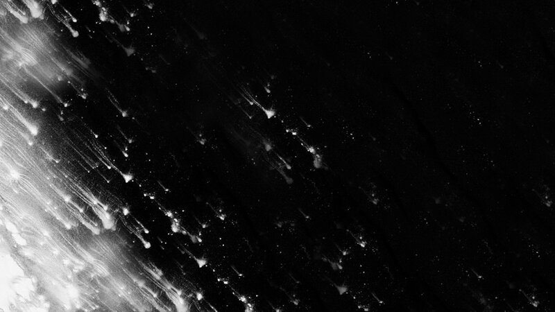 Meteor Shower in Space — Black, Dramatic