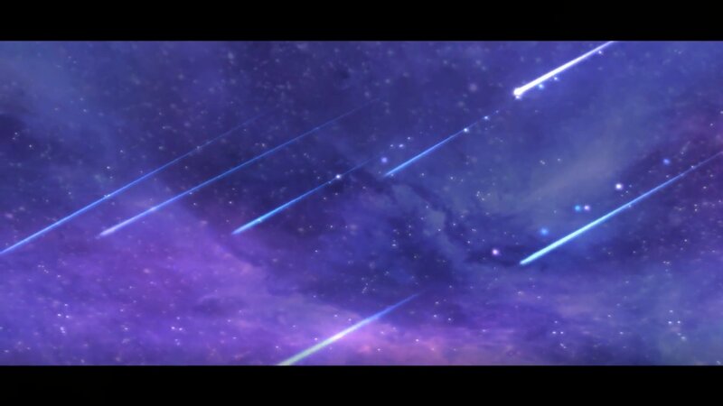Meteor Shower in Space — Purple