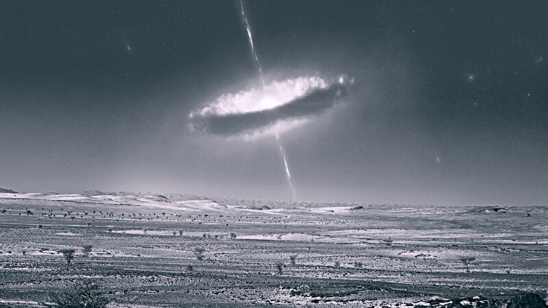 Meteor Shower over Desert — Black