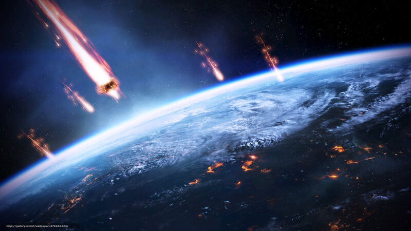 Meteor Shower Over Earth