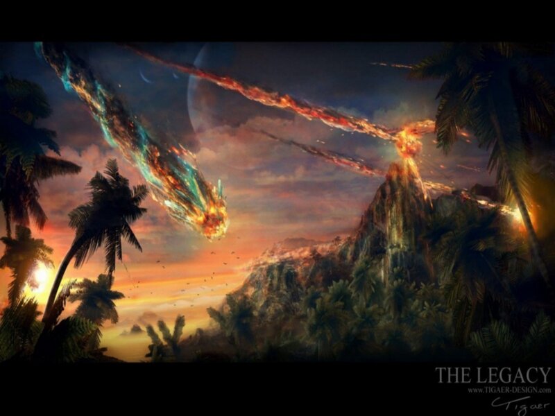 Meteor Shower over Island