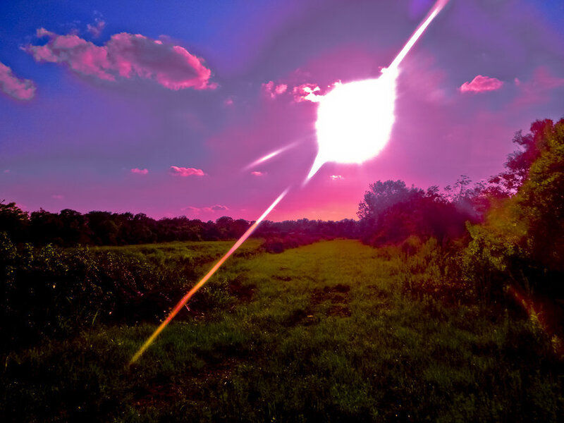 Meteor Streaking Across Sky — Purple