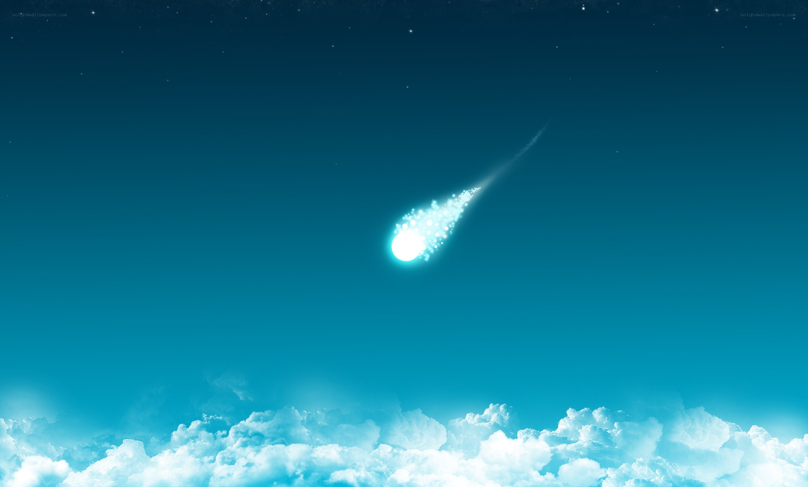 meteor streaking across the sky