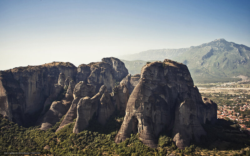 Meteora rock formations