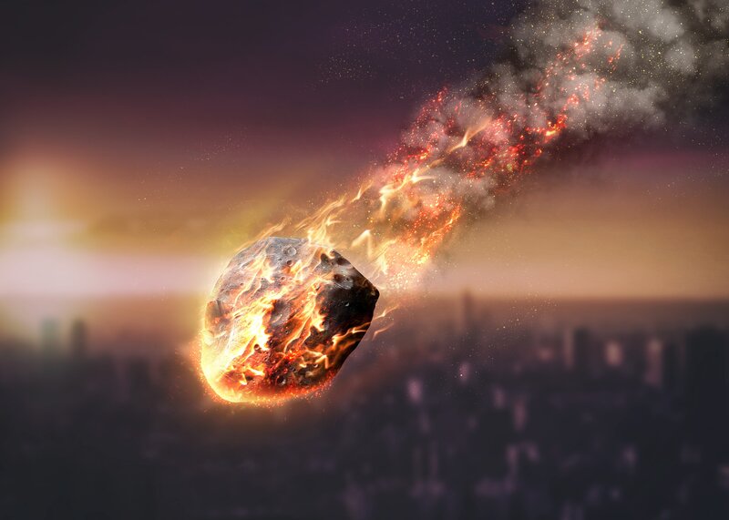 Meteorite Burning in Sky