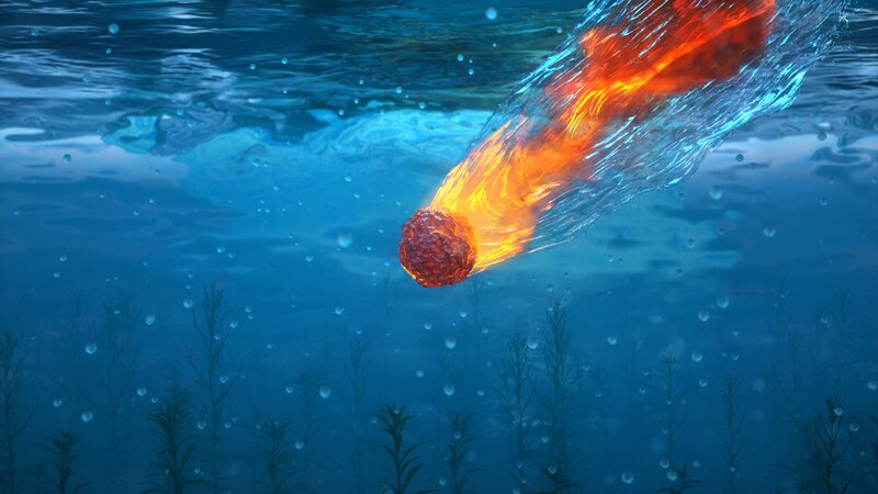 Meteorite Entering Water