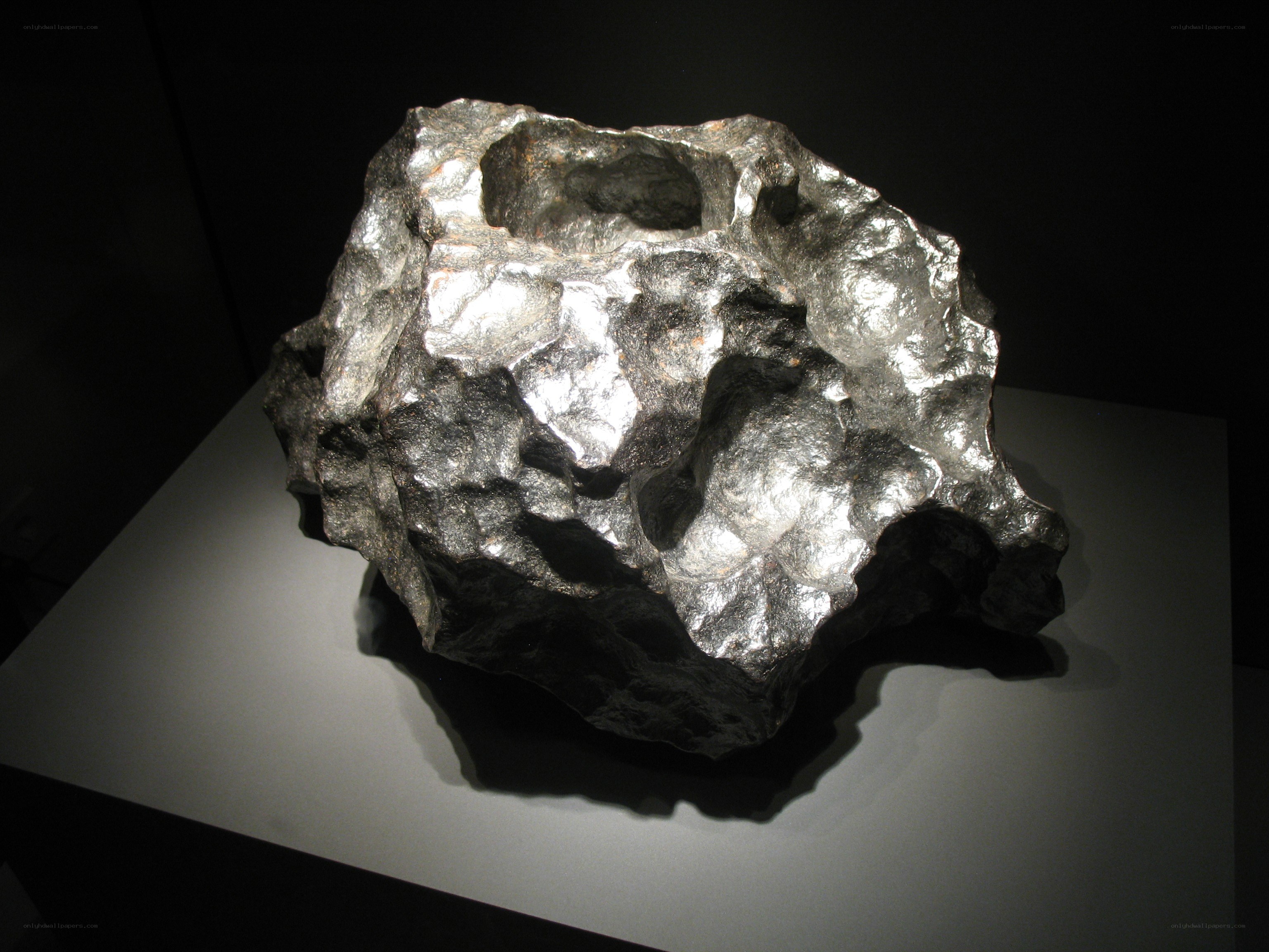 Meteorite on display