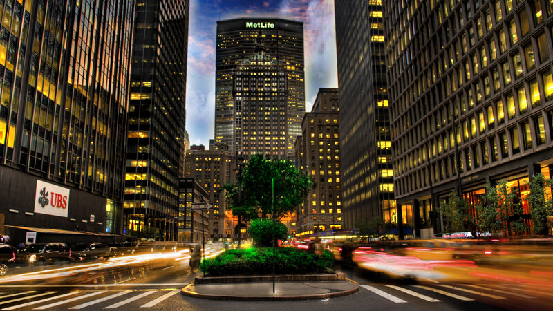 MetLife Building at dusk in NYC