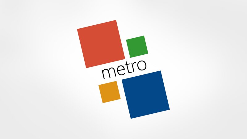 Metro logo with colored squares