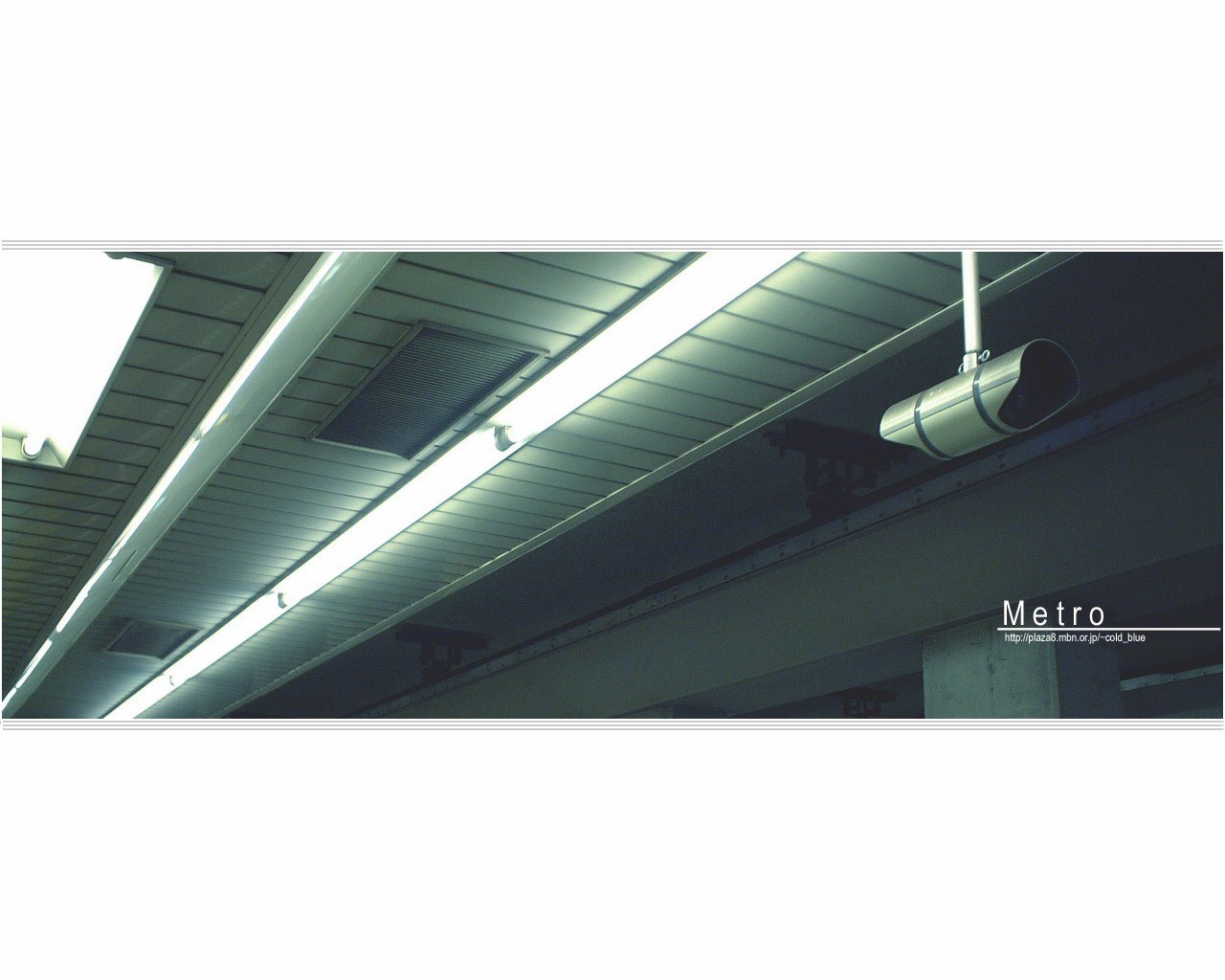 Metro station ceiling lights