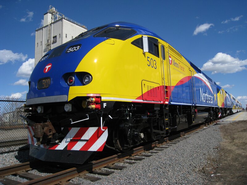 Metro Transit train on tracks