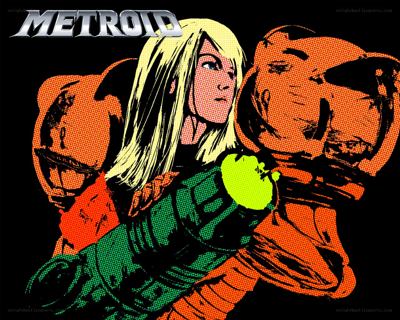 Metroid comic art illustration