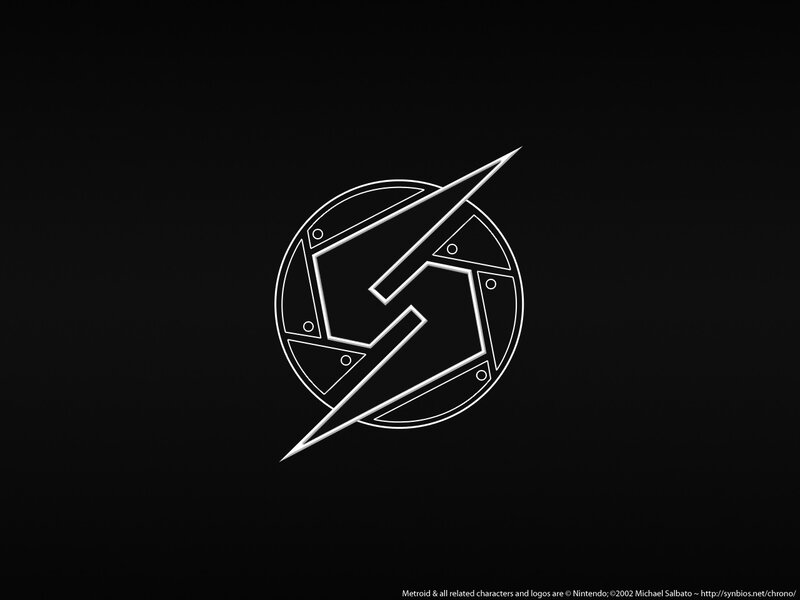 Metroid logo on black background