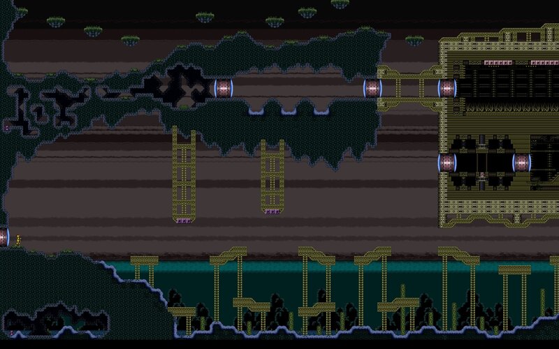 Metroid-style platforming level
