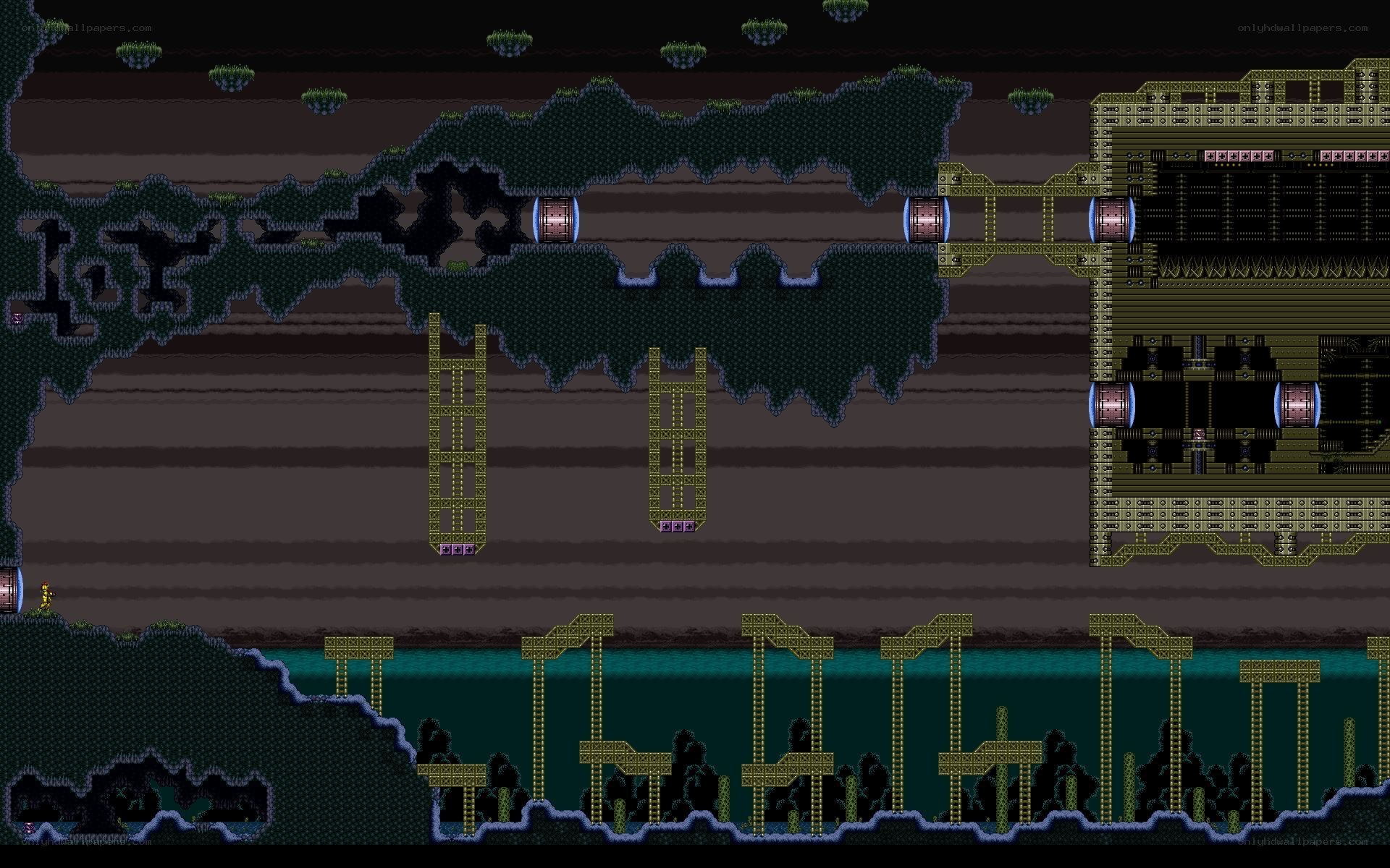 Metroid-style platforming level