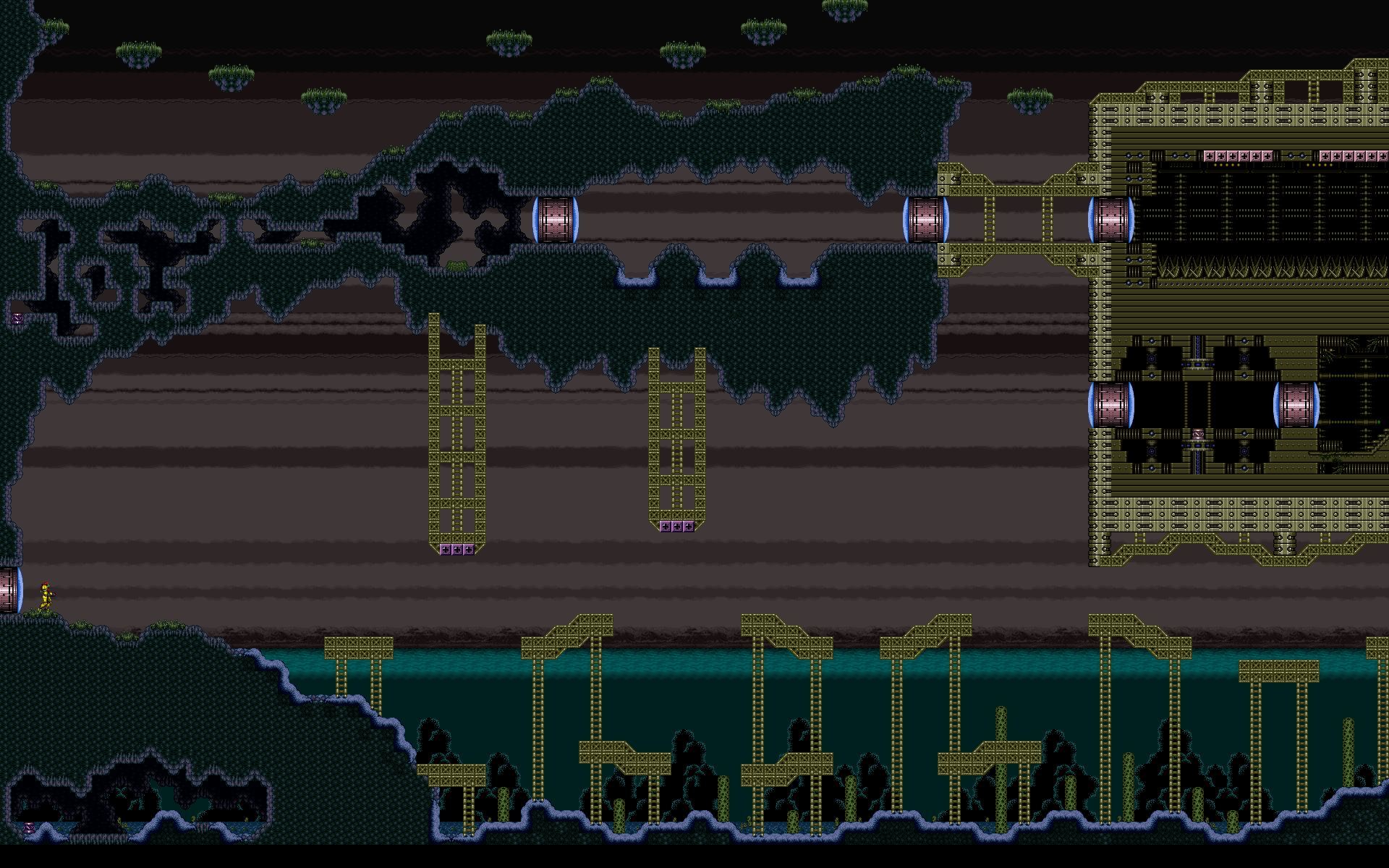 Metroid-style platforming level