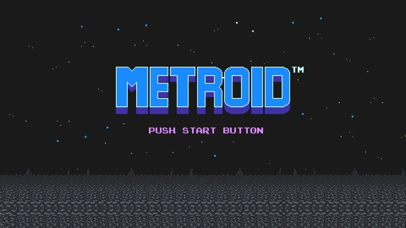 Metroid Title Screen — Black