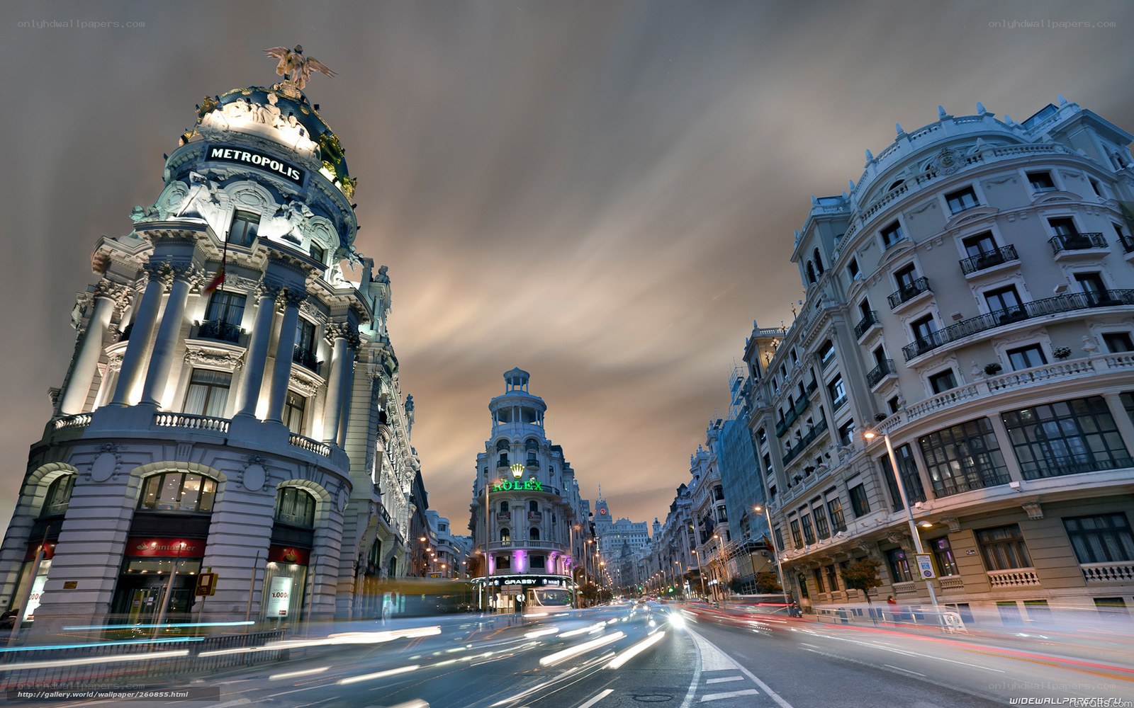 Metropolis building at dusk