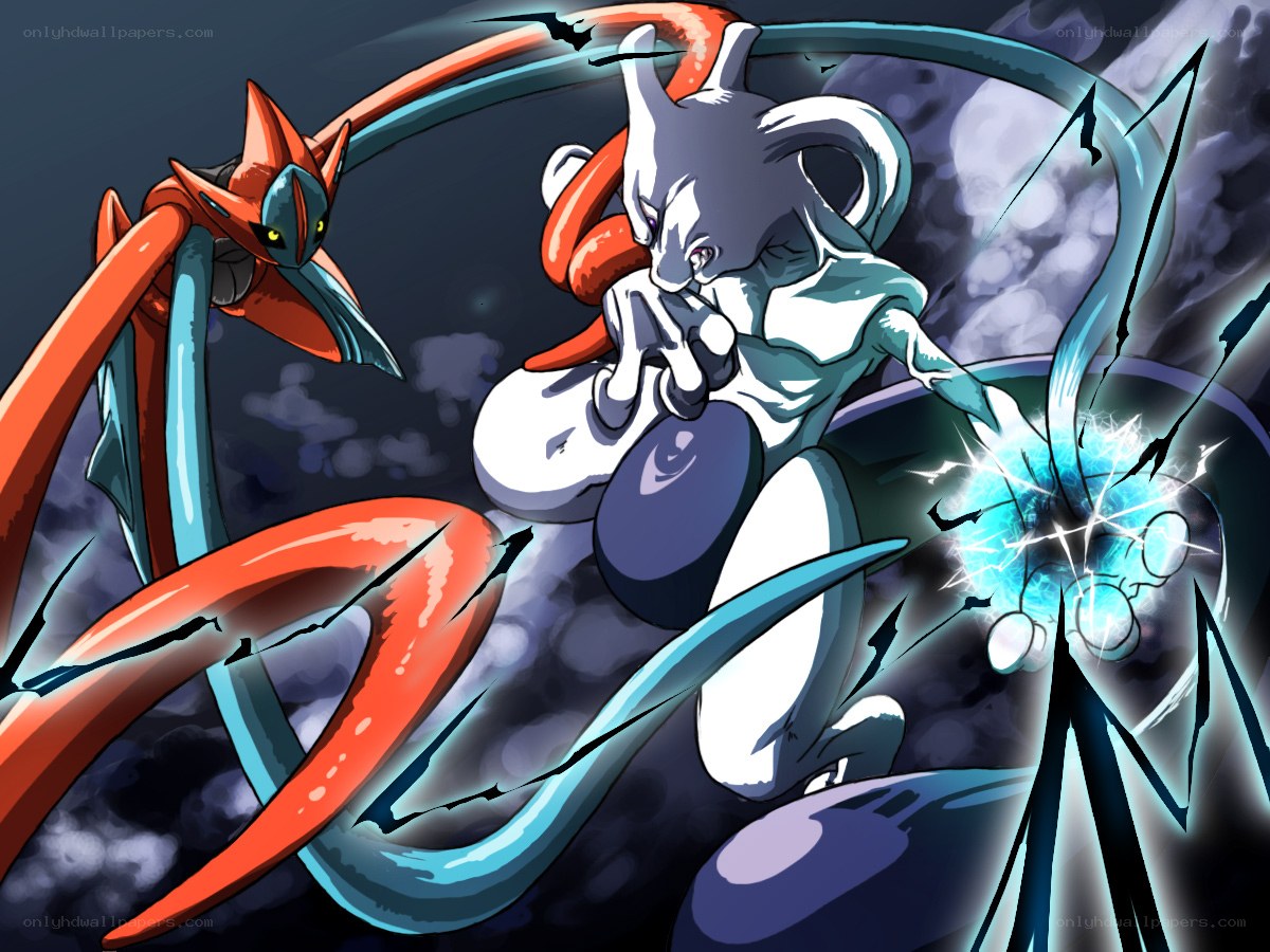 Mewtwo and Sceptile battle