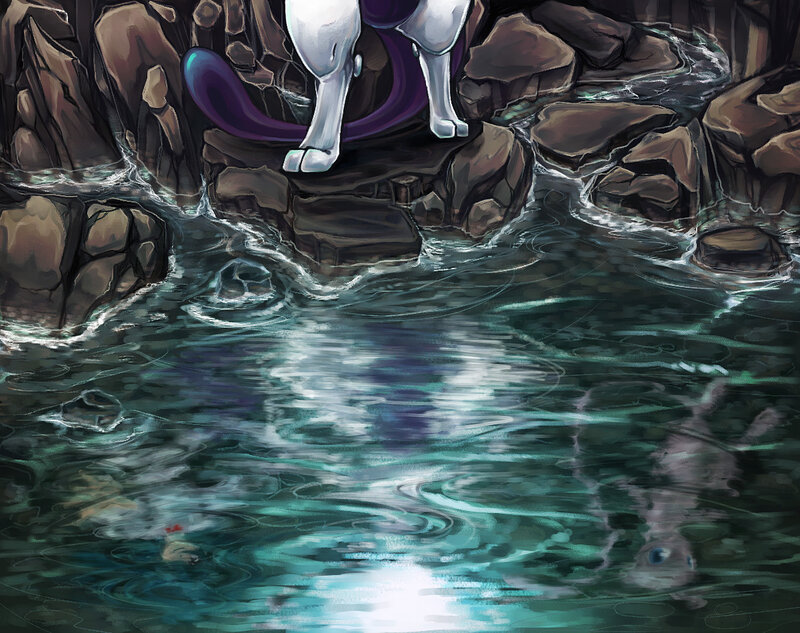 Mewtwo by the water