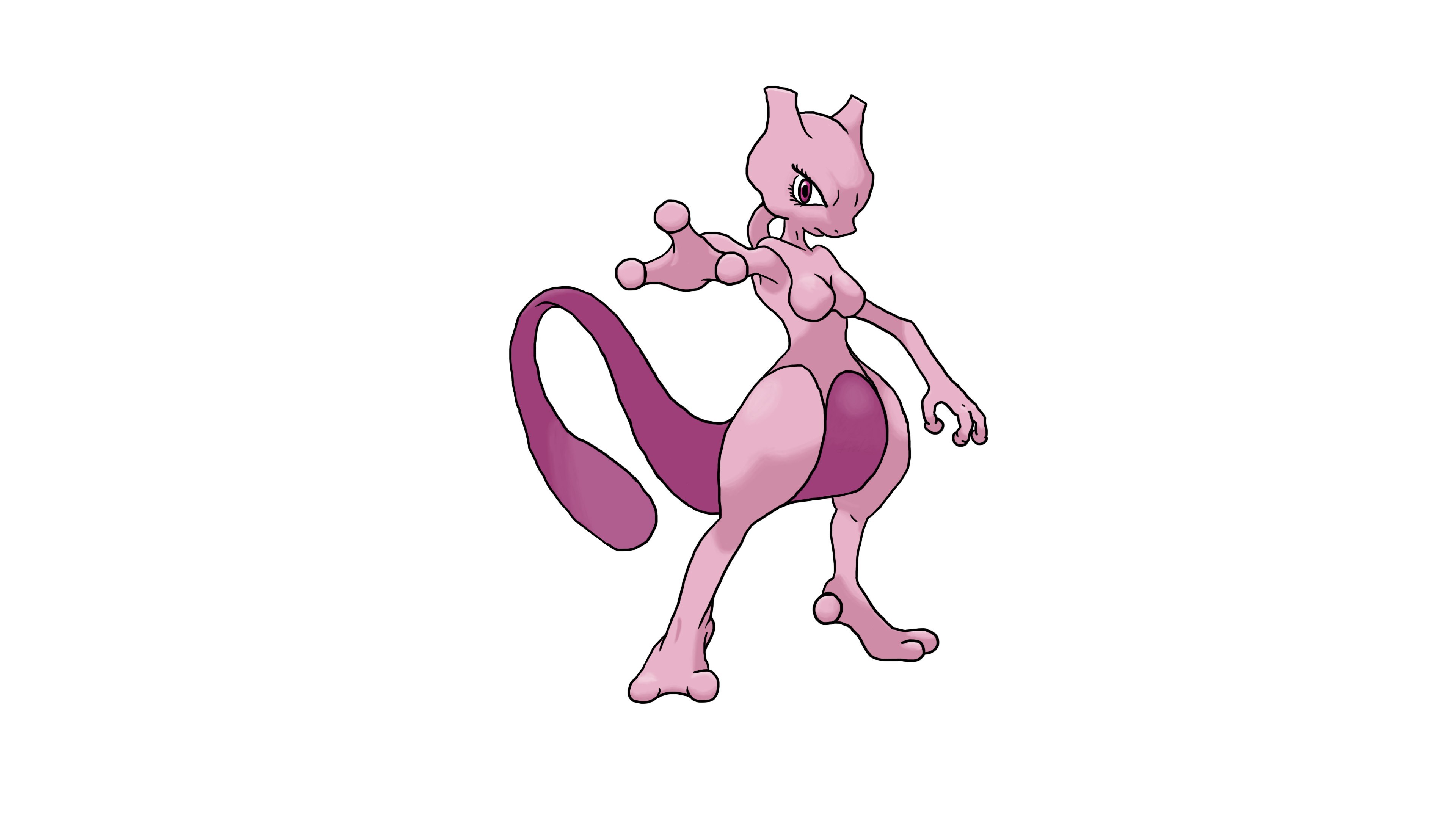 Mewtwo character illustration