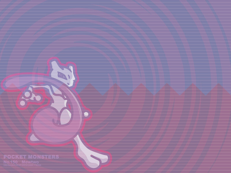 Mewtwo Character — Purple, Dynamic