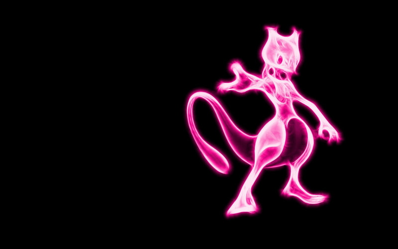 Mewtwo glowing pink