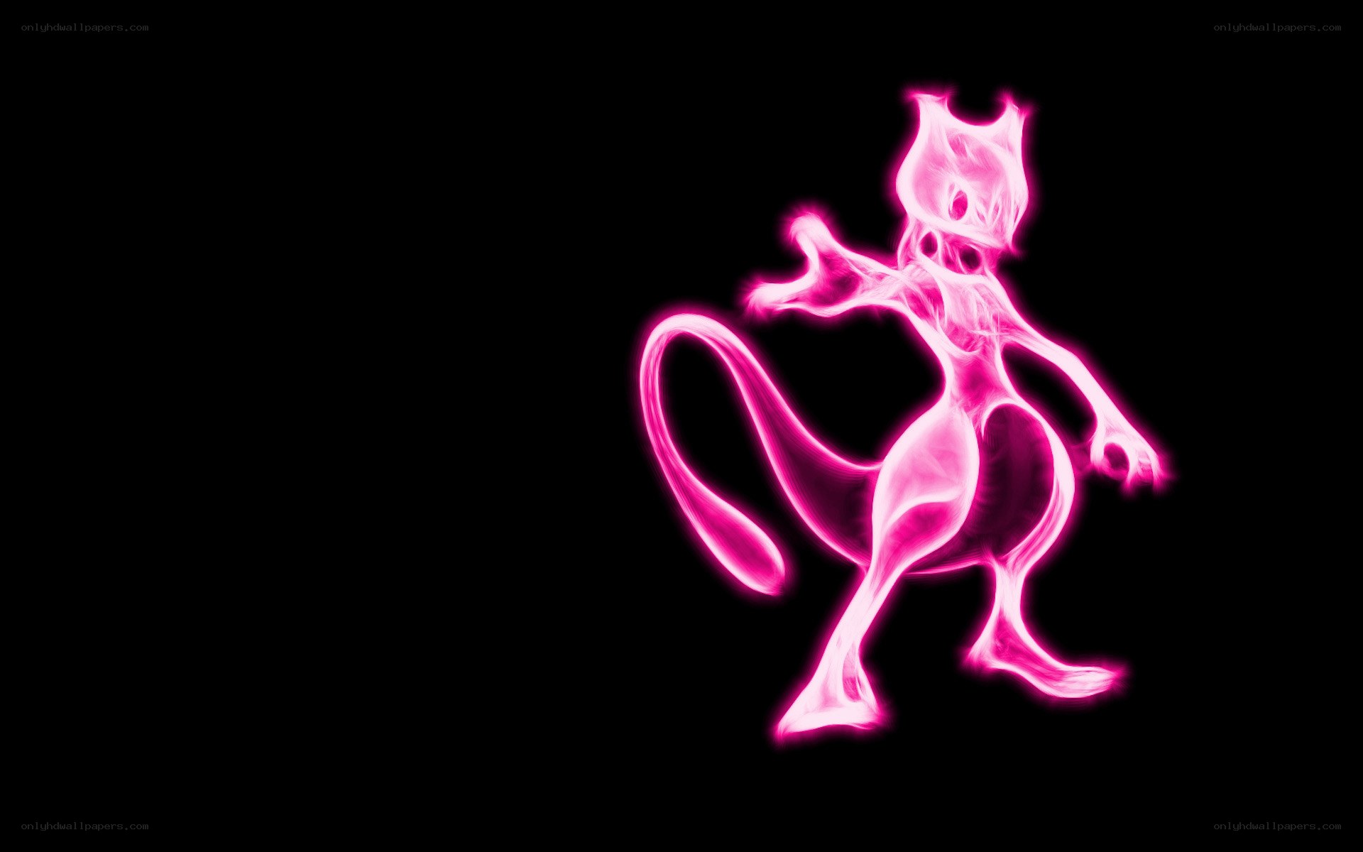 Mewtwo glowing pink