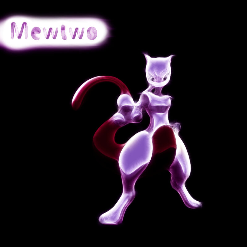 Mewtwo glowing purple