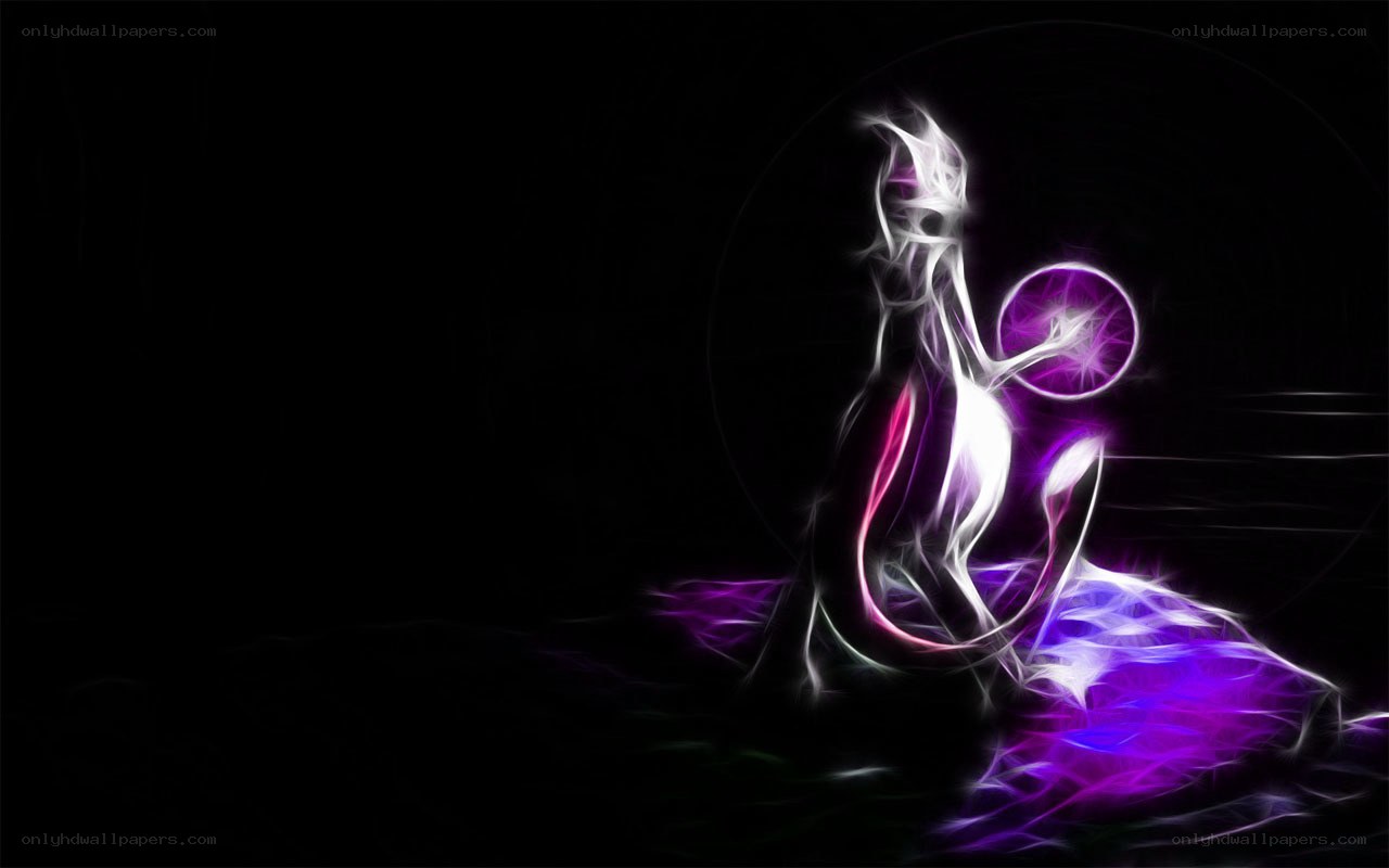 Mewtwo glowing silhouette