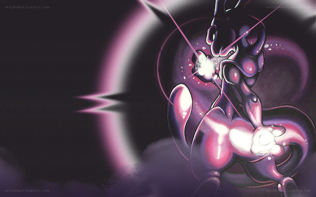 Mewtwo in a battle stance