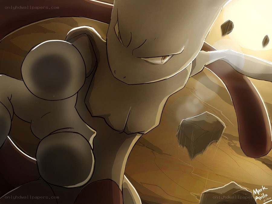 Mewtwo in a desert
