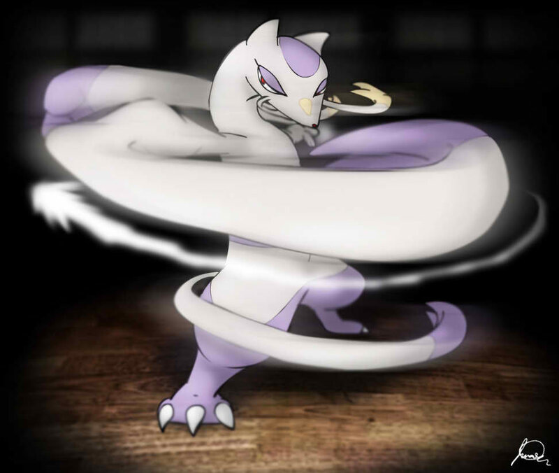 Mewtwo in a Martial Arts Pose