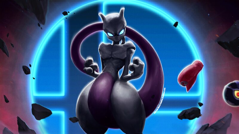 Mewtwo in Space — Blue, Dramatic
