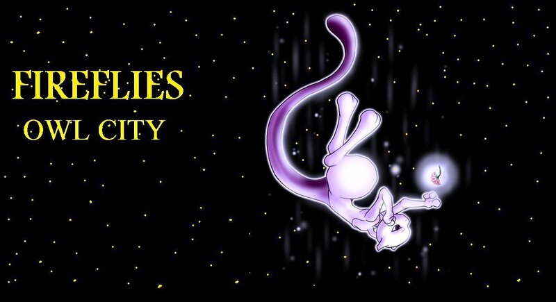 Mewtwo with firefly