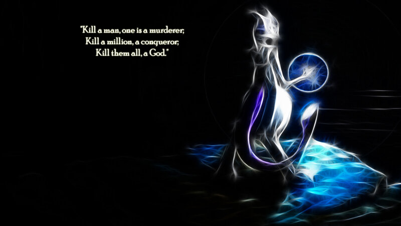 Mewtwo with quote