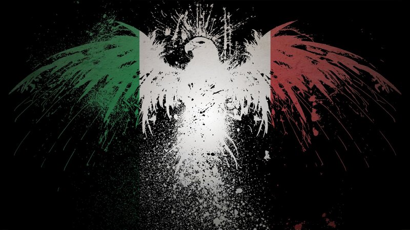 Mexican flag eagle art