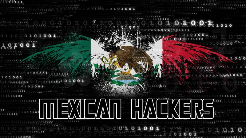 Mexican Flag with Eagle — Black