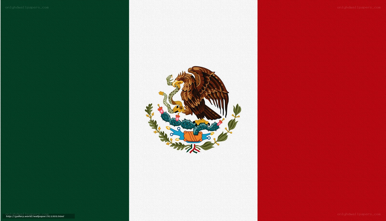 Mexican flag with emblem