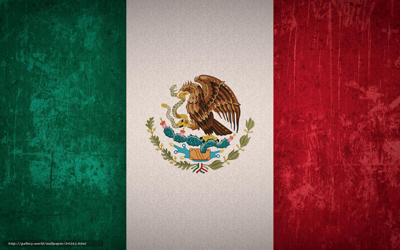 Mexican flag with emblem