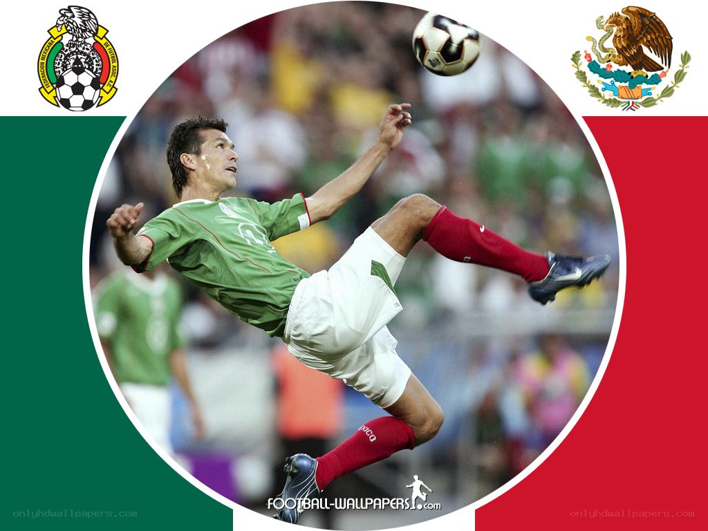 Mexican football player in action