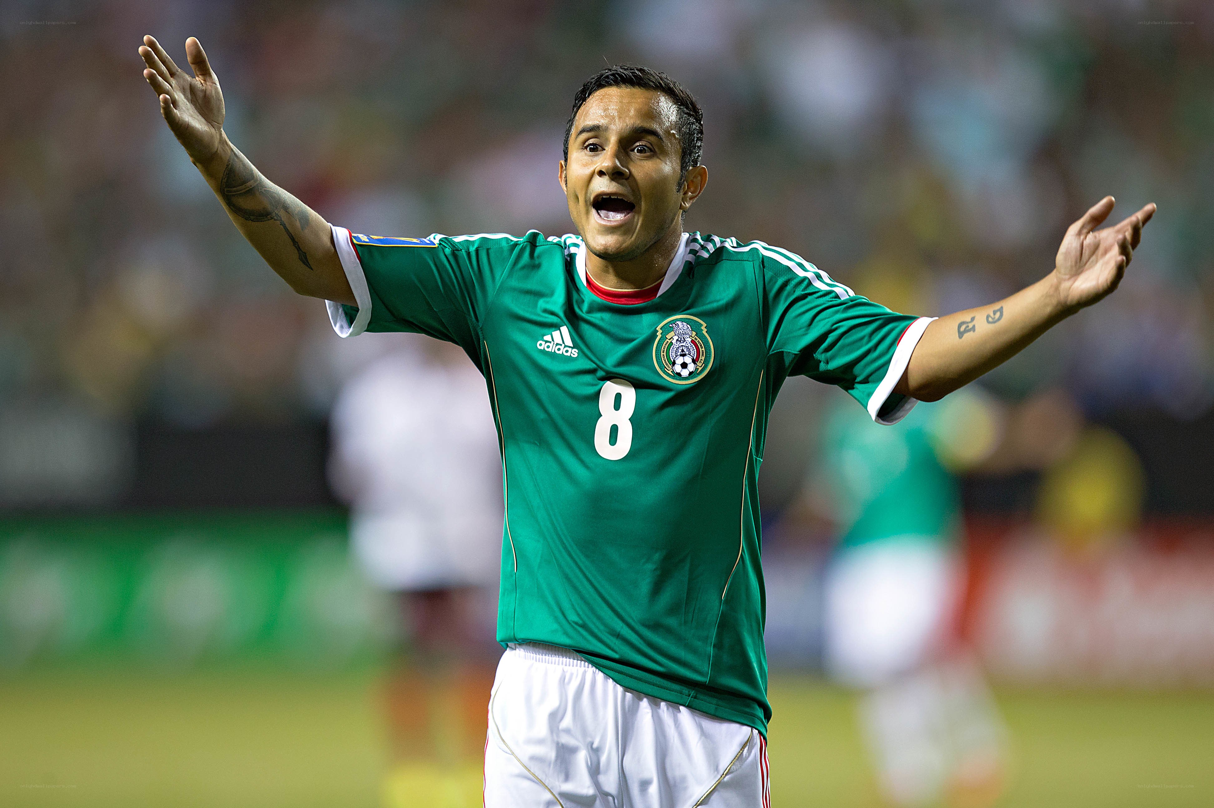 Mexican soccer player celebrating
