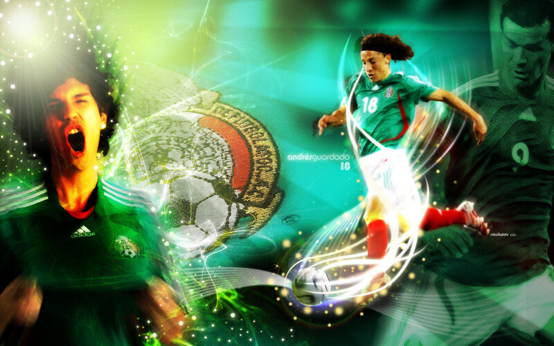 Mexican soccer player collage