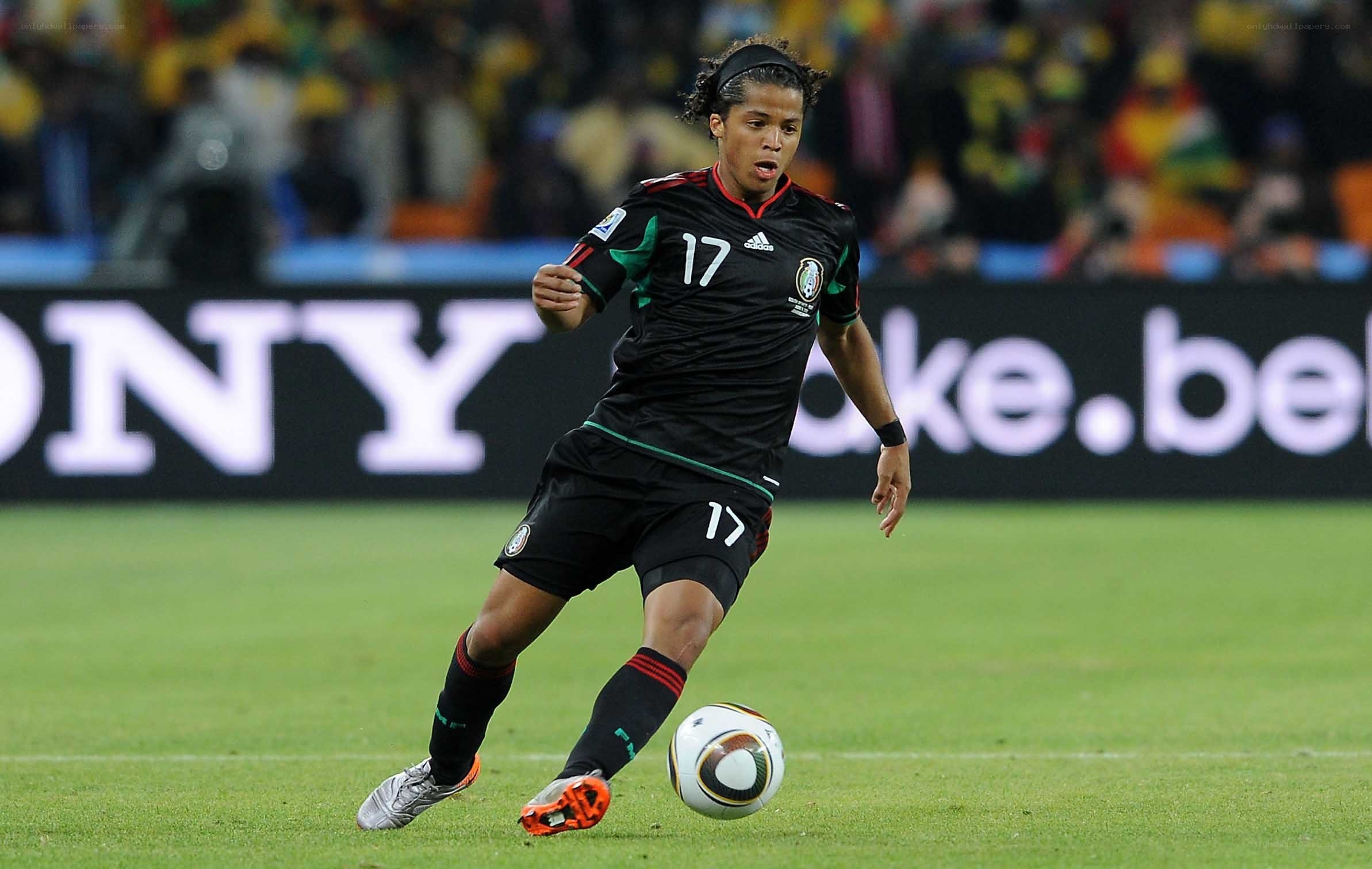 Mexican soccer player in action