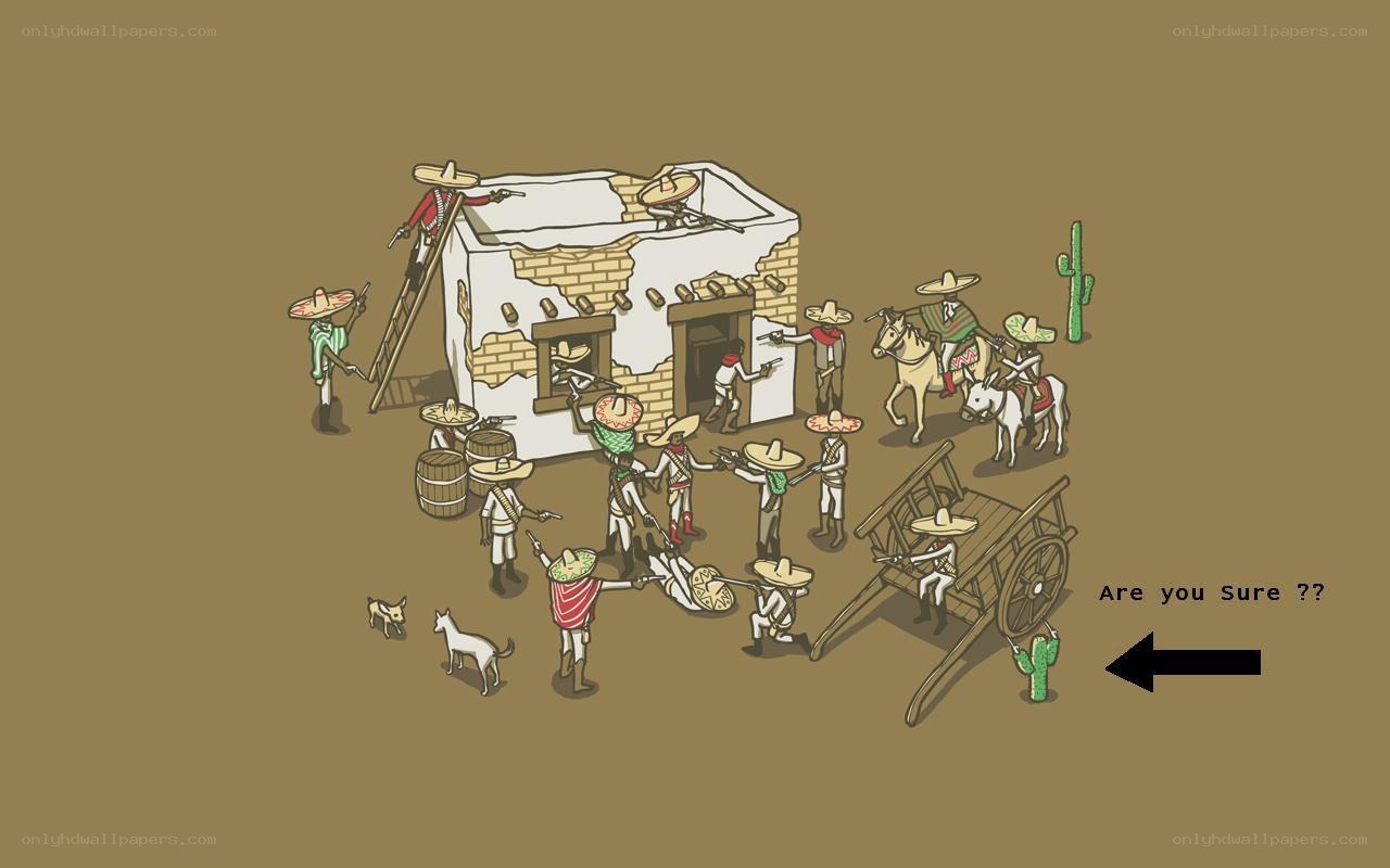 Mexican standoff illustration