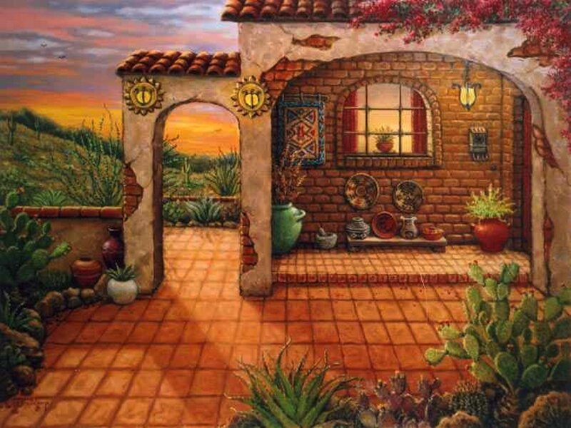 Mexican-style Courtyard
