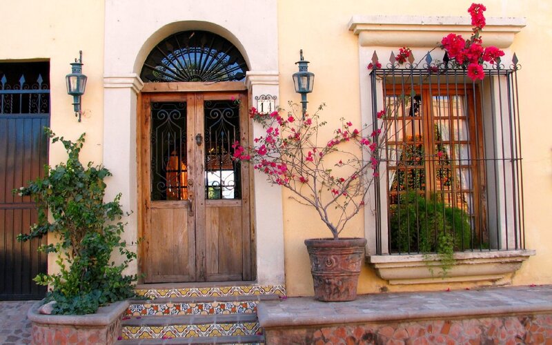 Mexican-style home entrance