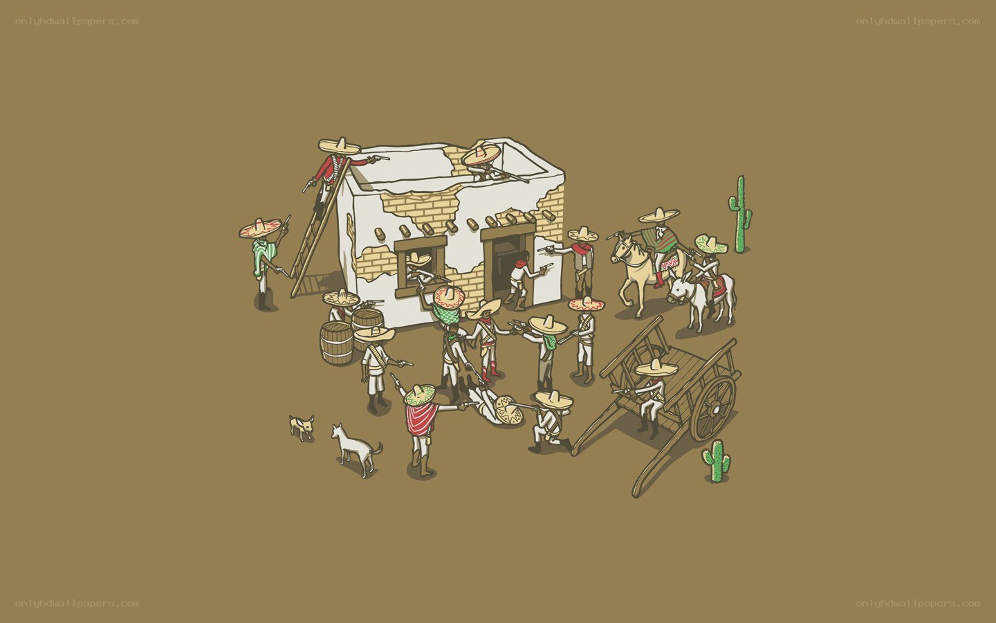 Mexican village scene