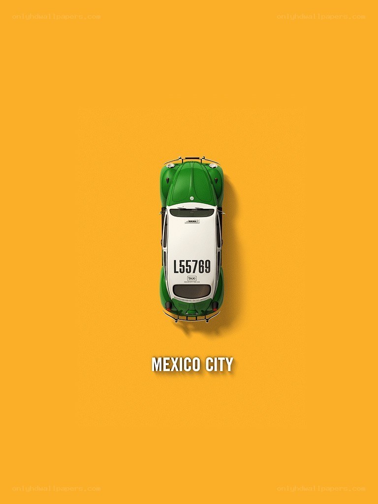 Mexico City taxi advertisement